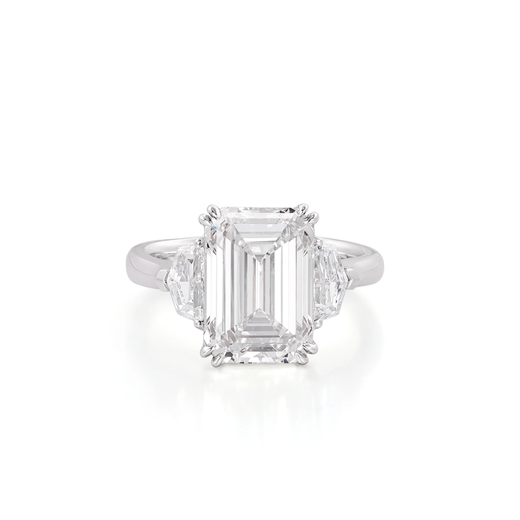 Tate-Emerald Cut Lab Grown Diamond Engagement Ring